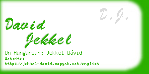 david jekkel business card